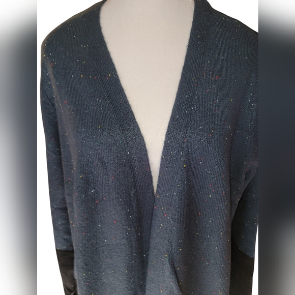 Love Ellie Long Sleeve Cardigan Sweater Two Tone - Picture 3 of 8